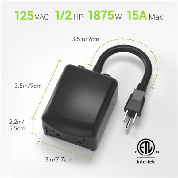 7Day Outdoor HeavyDuty Digital Programmable Timer,Outdoor TimerOutlet Waterproof - Picture 4 of 7